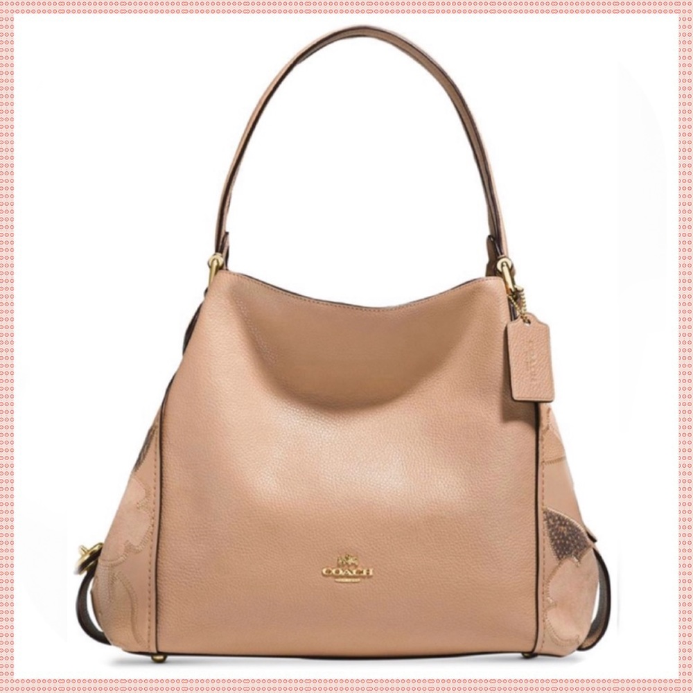 Coach Edie Shoulder Bag 31 With Patchwork Tea Rose NWT